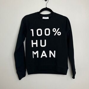 Everlane 100% Human Black Crewneck Sweatshirt Womens XS Cotton‎
